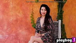 Busty asian viviane leigh strips outdoor exposing huge tits