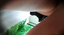 mexican secretary nataly's miniskirt hides no panties in public upskirt tease