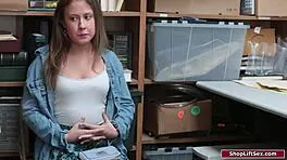 Punish This Brunette Shoplifter's Tight Pussy Now!