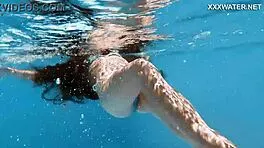 wow skinny hungarian lana babe swims juicy ass underwater!