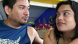 after party petite brunette babe talks then fucks hardcore