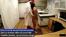 raya nguyen spreads shaved pussy for vibrator gaping in latex skirt backstage 😈