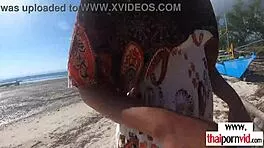 Hey Check Petite Thai Amateur Getting Wrecked by Huge Cock on Beach