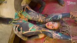 sexy goth dreadhead rides cock with tight ass bounce