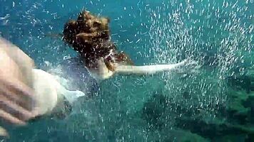 young sluts feel liberated swimming naked alone