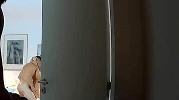 Friend fucks slutty wife in menage dp