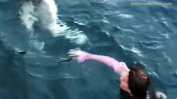 I swam underwater with these tight teen 18+ girls on Tenerife.