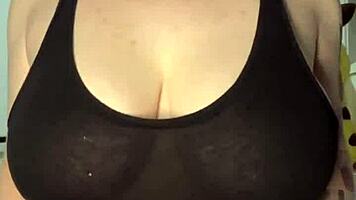 Slapping My Huge Tits Hard Against the Table!