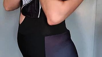 Spinning alumna gets hot after class, dancing wildly! 🔥