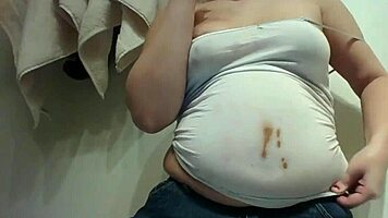 Chubby Teen Indulges In Messy Chocolate Fetish