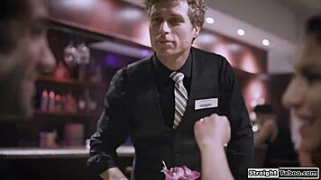 Latina Girl Fucked In Public By A Waiter