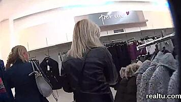 Charming czech nympho tempted in mall pounded in pov