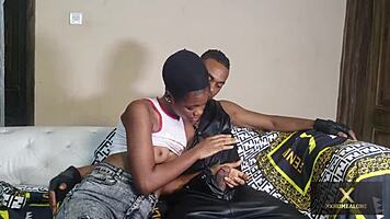 Black teen meets biker guy