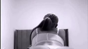 Slutty british girlfriend gives blowjob on webcam with toys 😍