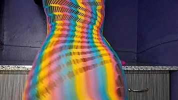 creamy chocolate pussy tempts for deep licking and orgasm