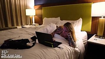 blonde milf reunites with black stud for hotel creampie doggystyle pounding