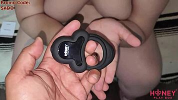 my gaping asshole overflows with cum from huge vibrating cock ring clit stimulator